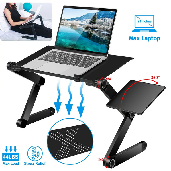 360° Ergonomic Laptop Stand – Adjustable & Portable FlexStand
