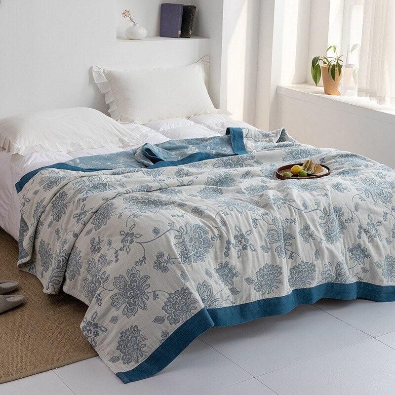 Premium Cotton Blanket with Elegant Design – Soft, Luxurious & Versatile Throw