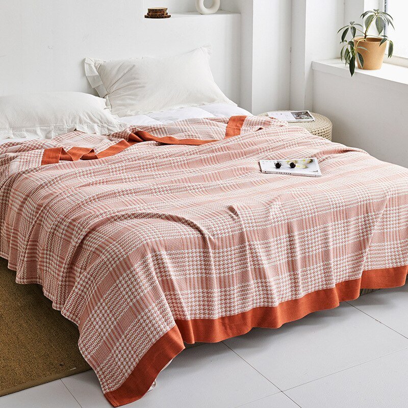 Premium Cotton Blanket with Elegant Design – Soft, Luxurious & Versatile Throw