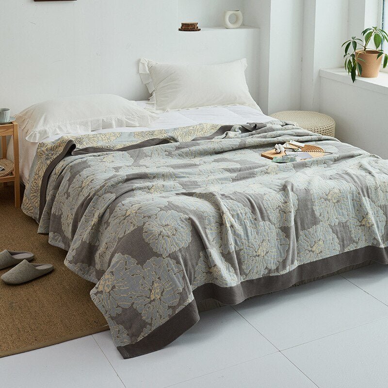Premium Cotton Blanket with Elegant Design – Soft, Luxurious & Versatile Throw