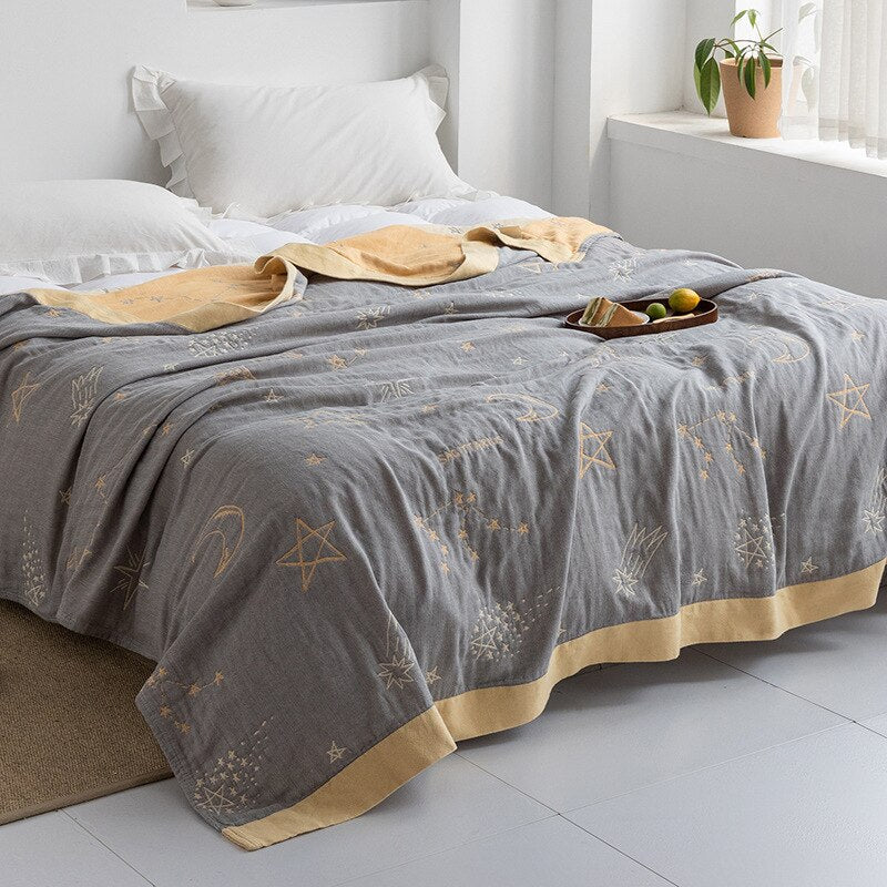 Premium Cotton Blanket with Elegant Design – Soft, Luxurious & Versatile Throw