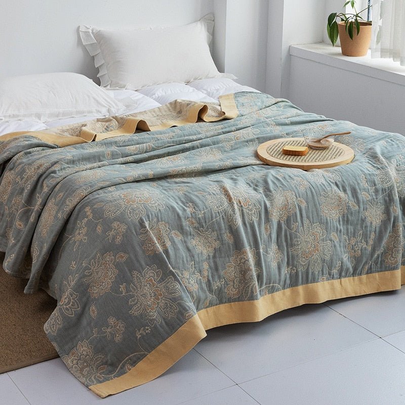 Premium Cotton Blanket with Elegant Design – Soft, Luxurious & Versatile Throw