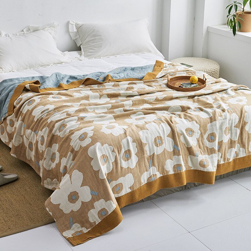 Premium Cotton Blanket with Elegant Design – Soft, Luxurious & Versatile Throw