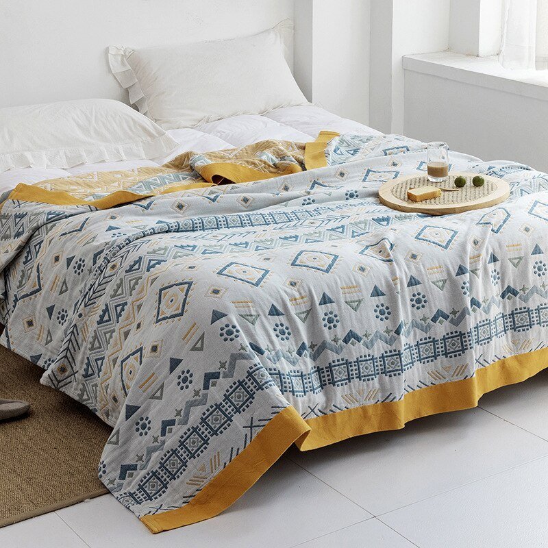 Premium Cotton Blanket with Elegant Design – Soft, Luxurious & Versatile Throw