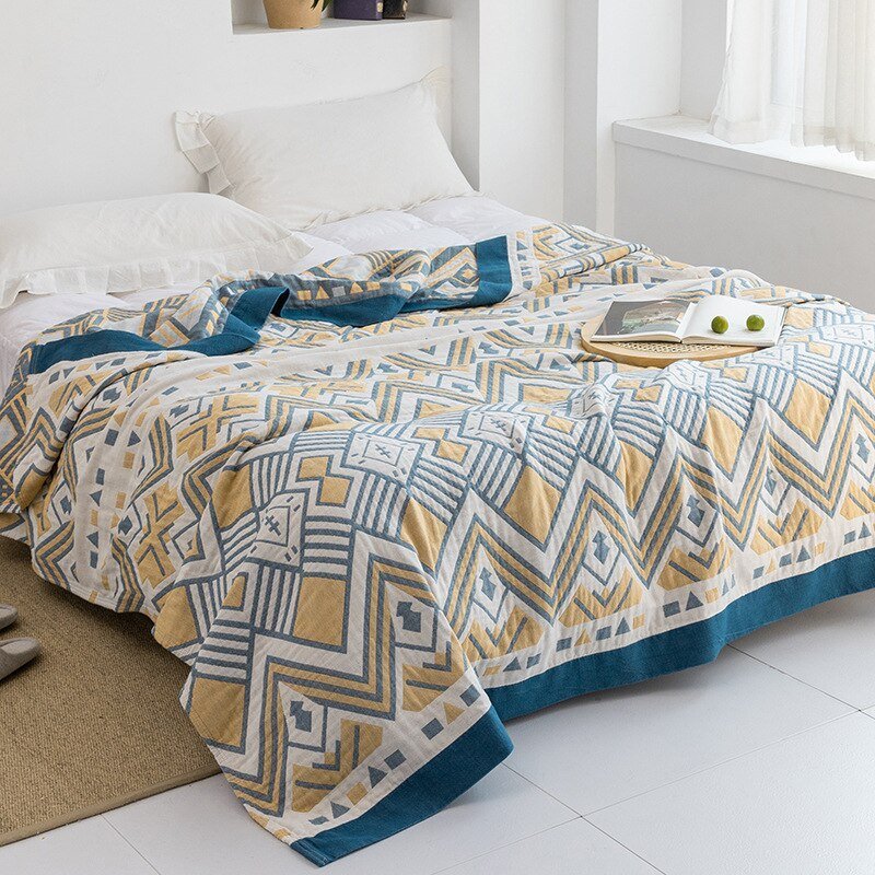 Premium Cotton Blanket with Elegant Design – Soft, Luxurious & Versatile Throw