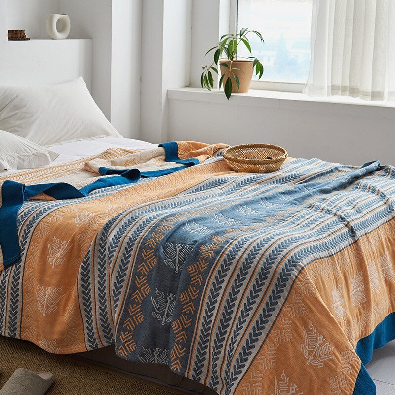 Premium Cotton Blanket with Elegant Design – Soft, Luxurious & Versatile Throw