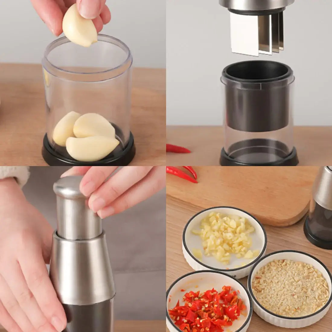 ChefChop Pro – Manual Stainless Steel Vegetable Chopper for Fast, Safe & Efficient Food Prep