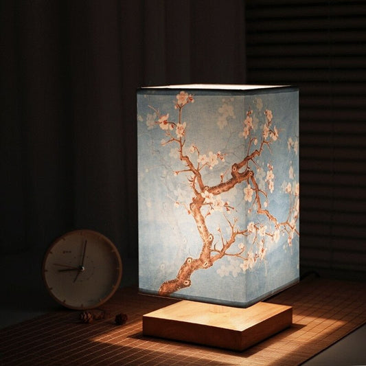Kyomi Japanese-Scandinavian Table Lamp – Minimalist Wooden Accent Light