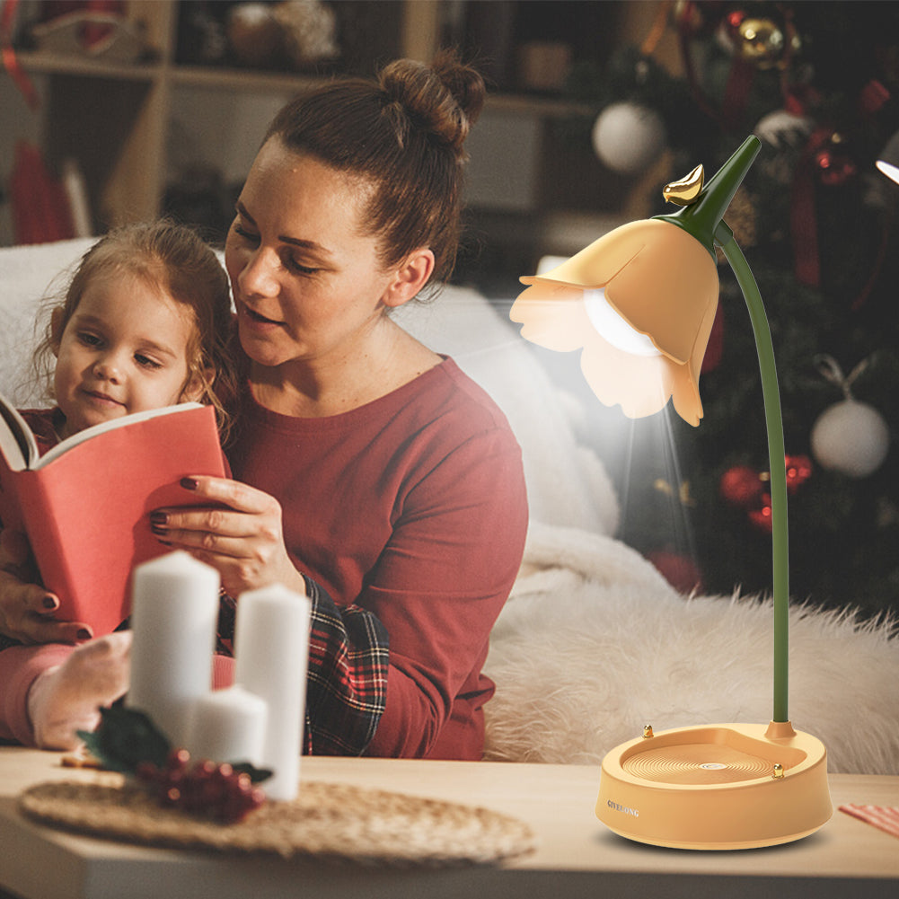 LumaPetal – Wireless Flower LED Desk Lamp