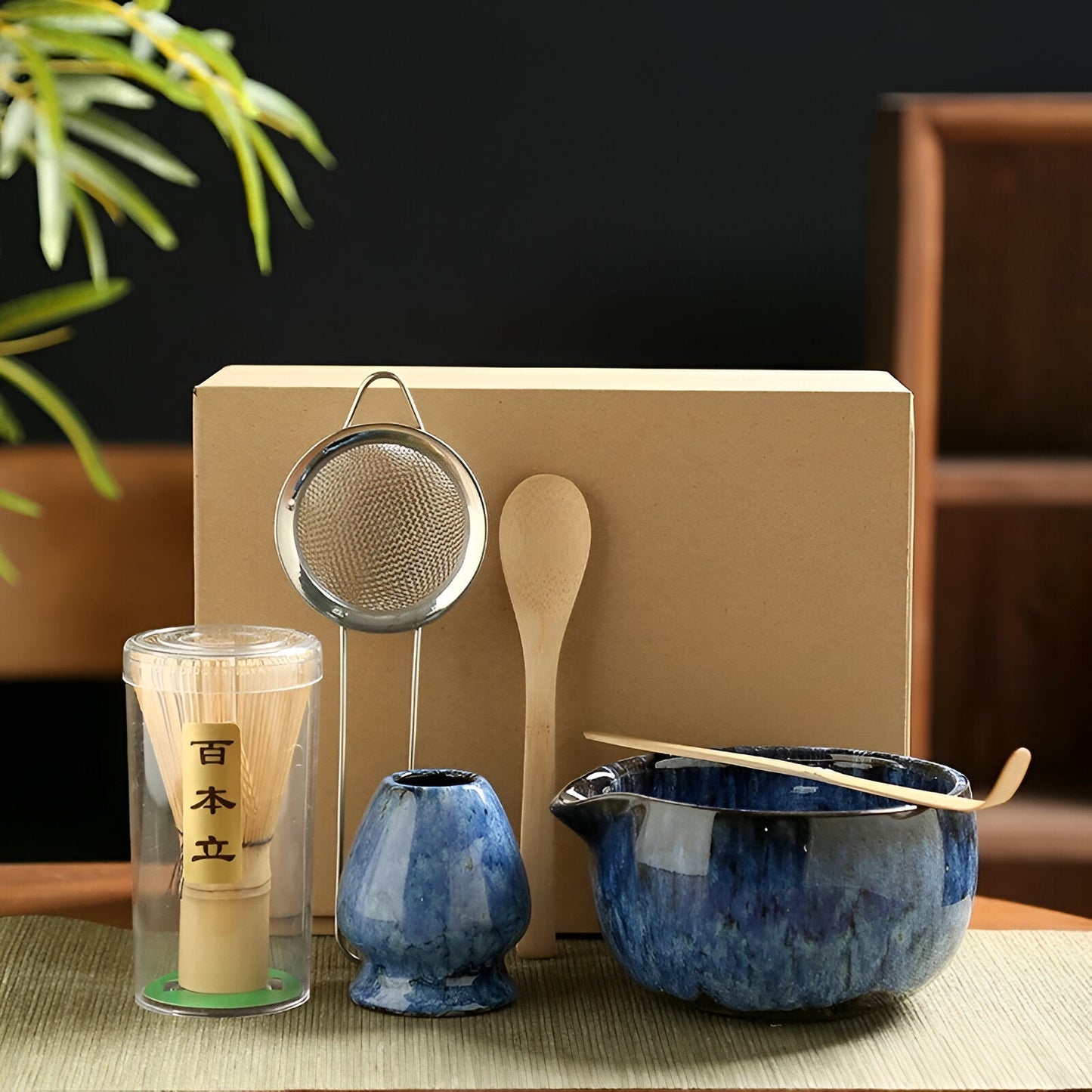 Traditional Matcha Tea Set – 6-Piece Authentic Japanese Matcha Kit – Premium Bamboo & Ceramic