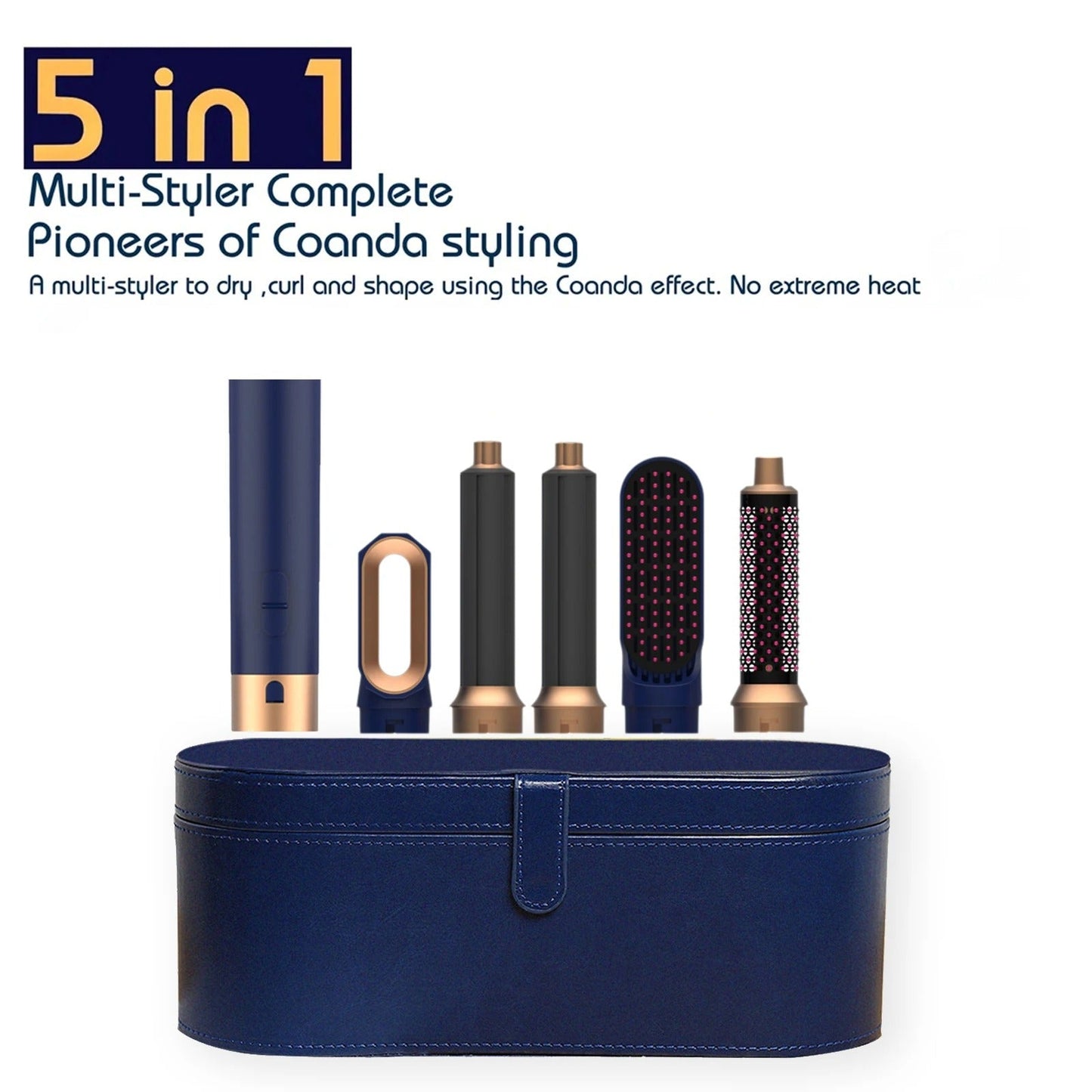 Glossify 5-in-1 Hair Styler | 1000W Hot Air Brush with Ionic Technology