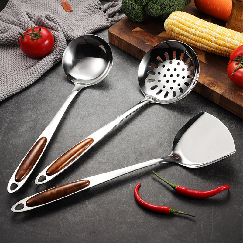 ChefElite 5-Piece Stainless Steel Kitchen Utensil Set – Heat Resistant & Dishwasher Safe