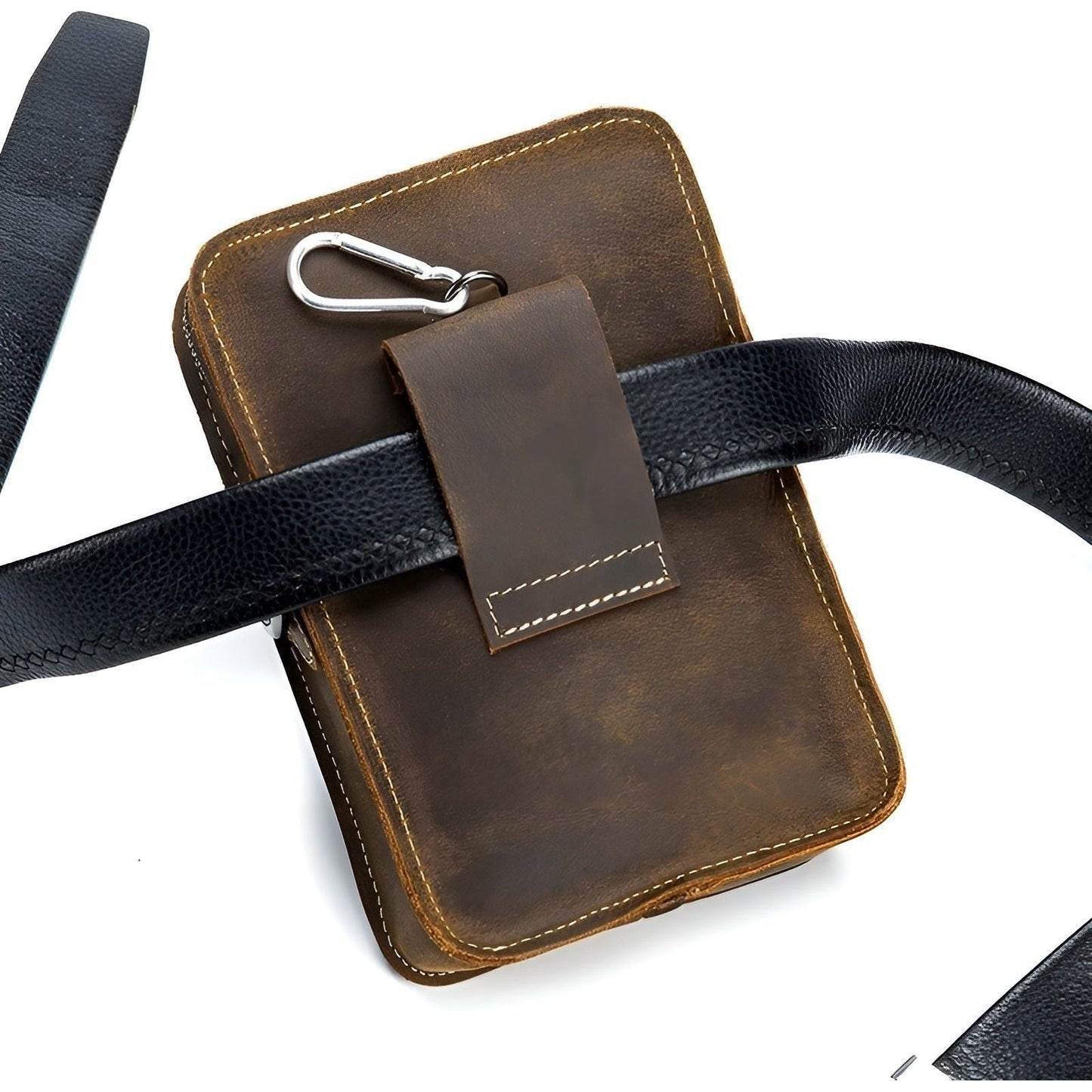 Vidal Bag – Functional Leather Waist Bag for Men with Adjustable Strap and Multi-Pocket Design
