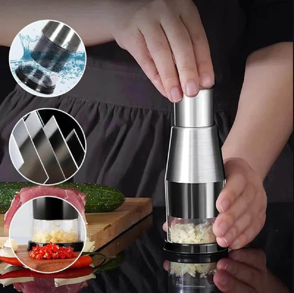ChefChop Pro – Manual Stainless Steel Vegetable Chopper for Fast, Safe & Efficient Food Prep