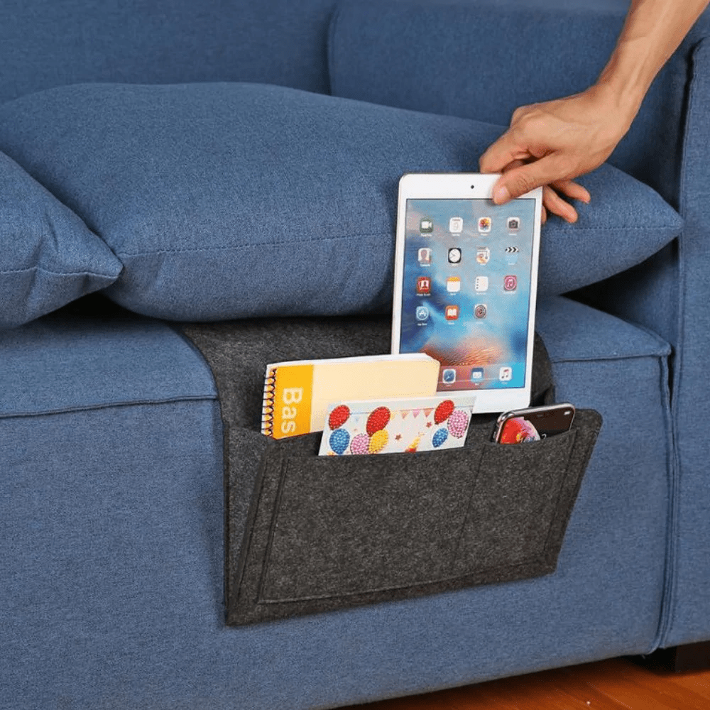 Elegant Bedside Caddy – Durable Felt Nightstand Organiser | Stylish & Practical Storage Solution