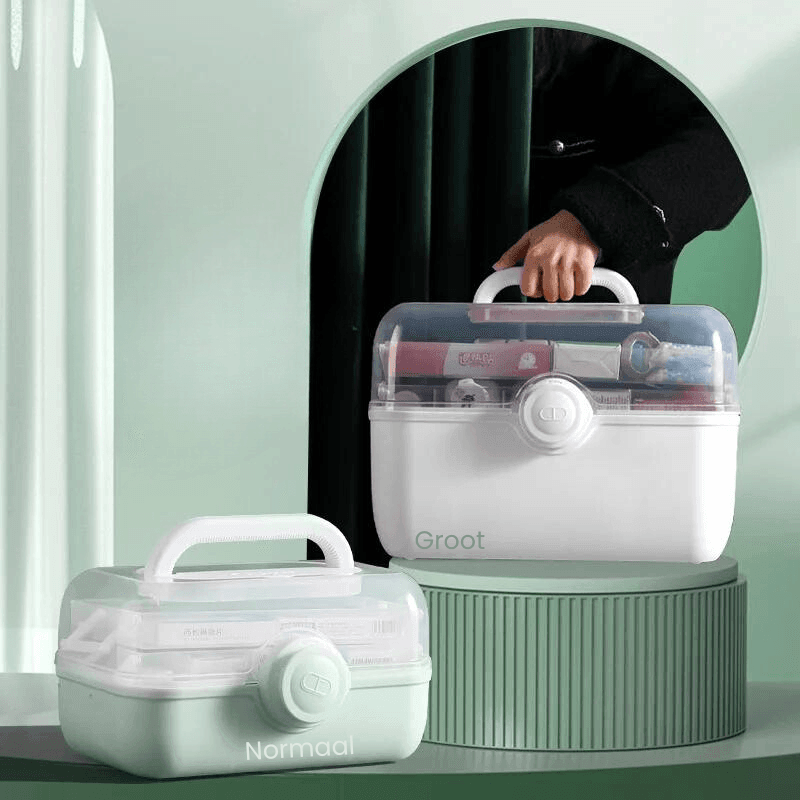 MediSmart Pill Organiser – Compact Weekly Medicine Storage Box for Home & Travel