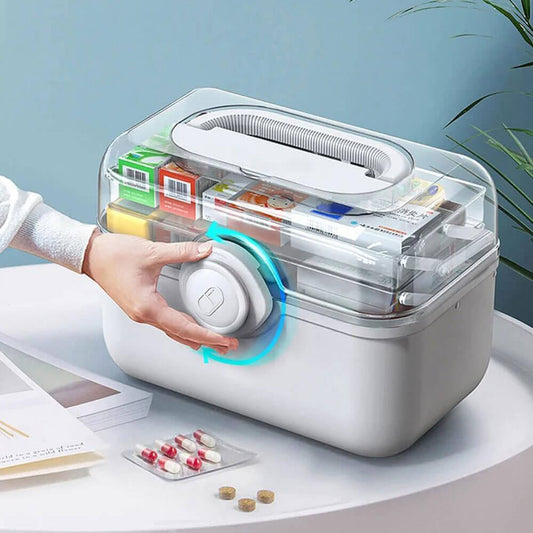 MediSmart Pill Organiser – Compact Weekly Medicine Storage Box for Home & Travel