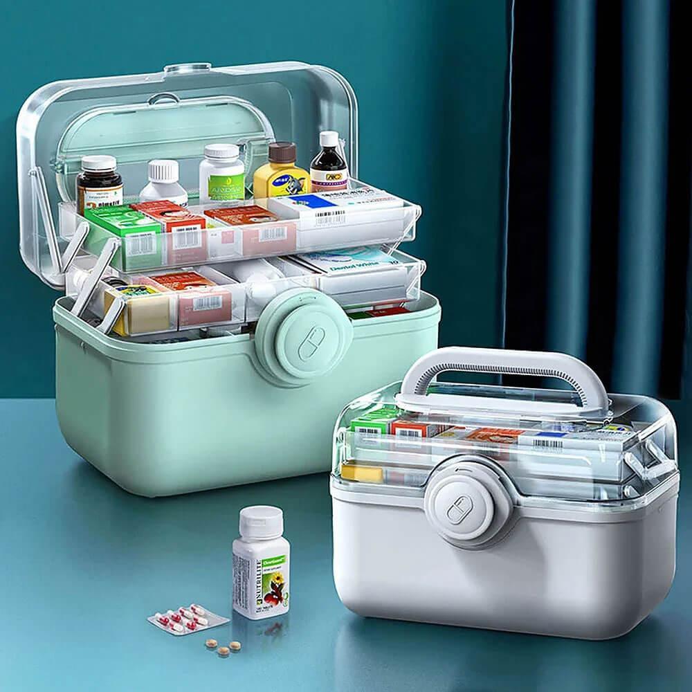 MediSmart Pill Organiser – Compact Weekly Medicine Storage Box for Home & Travel