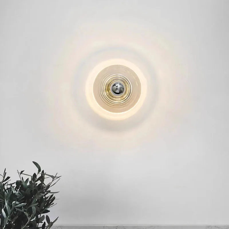 Vitra – Vintage Glass Wall Light | Hand-Blown Glass & Iron | E27 Fixture | Warm Ambient Lighting