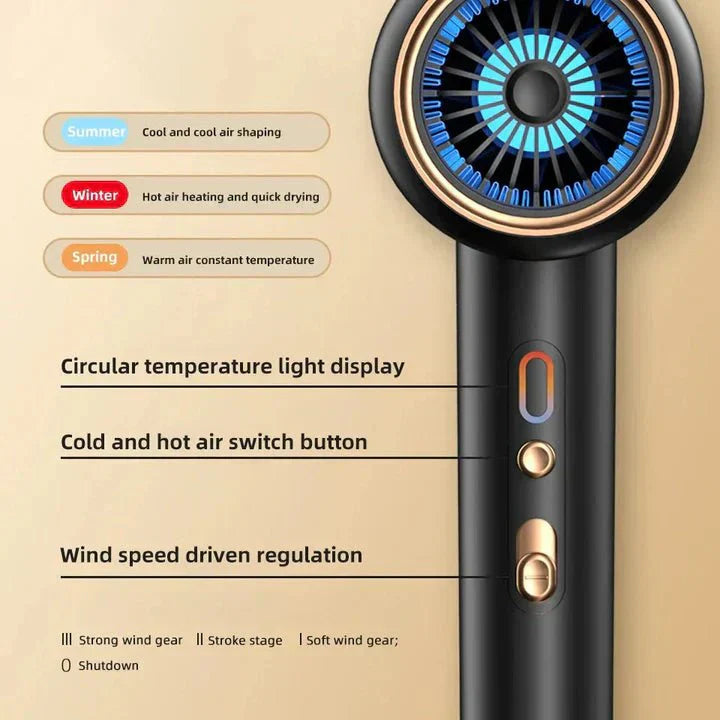 GLAMDRY – 2400W Ionic Hair Dryer for Fast, Frizz-Free & Shiny Styling