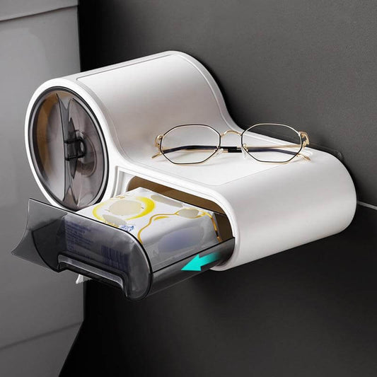 Wall-Mounted Toilet Paper Holder – Modern Bathroom Tissue Dispenser