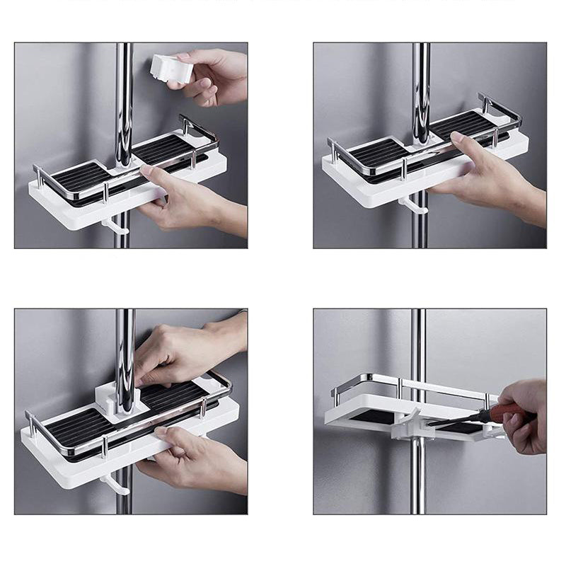 BathBuddy | No-Drill Shower Shelf – Space-Saving Bathroom Storage