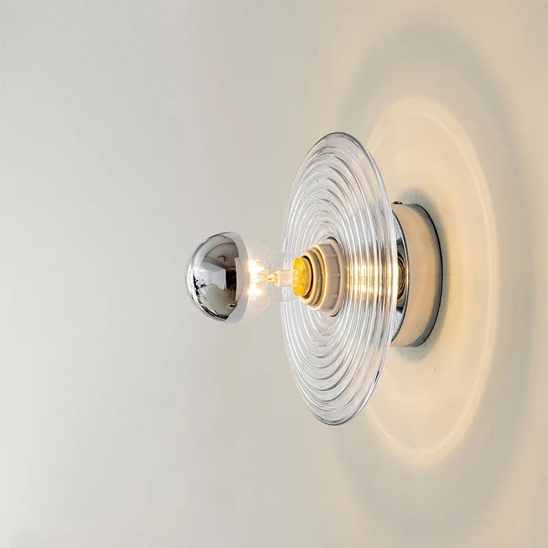 Vitra – Vintage Glass Wall Light | Hand-Blown Glass & Iron | E27 Fixture | Warm Ambient Lighting