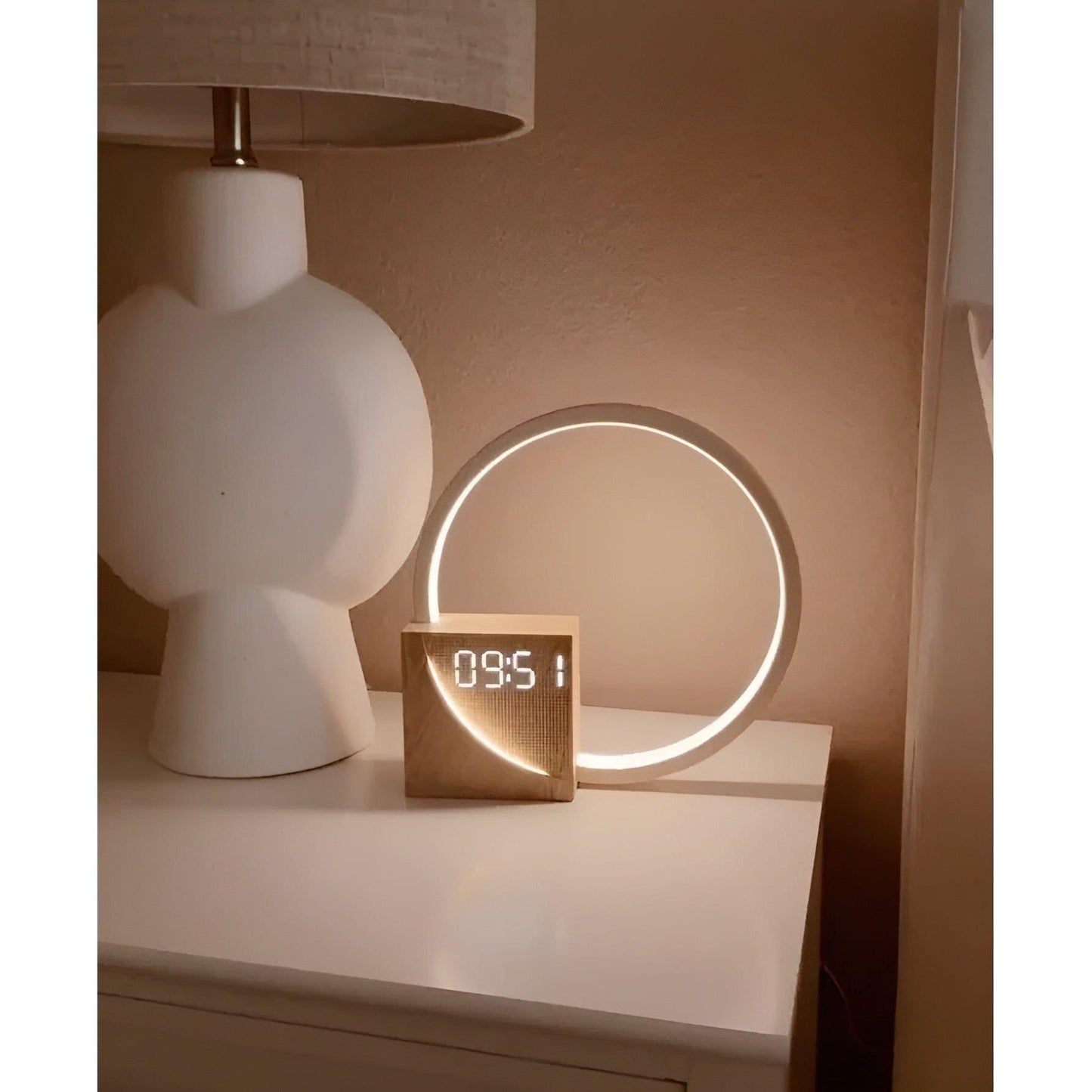 Smart Snooze – Sunrise Simulation Alarm Clock with Dimmable Touch Lamp & Soothing Sounds