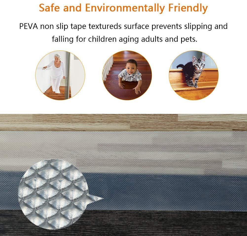 Clear Non-Slip Stair Tread Strips – Indoor Safety Grip Tape for Steps