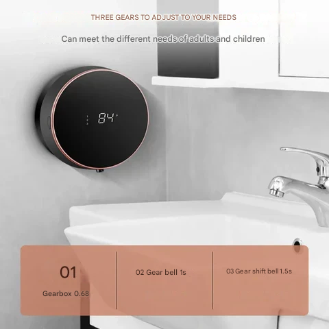 Cleon 5-in-1 Smart Automatic Soap Dispenser with LED Display – Touchless, Rechargeable & Wall-Mountable