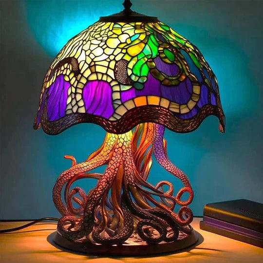 Stained Glass Art Table Lamp – Elegant Decorative Lighting