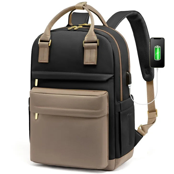 Women’s Waterproof Laptop Backpack with USB Charging – Stylish 17-Inch Work, School & Travel Bag