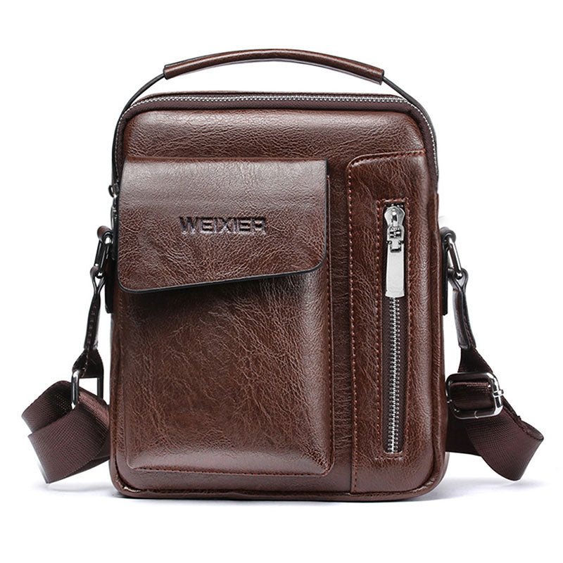 Luxury Shoulder Bag for Men – PU Leather Crossbody Satchel with Adjustable Strap