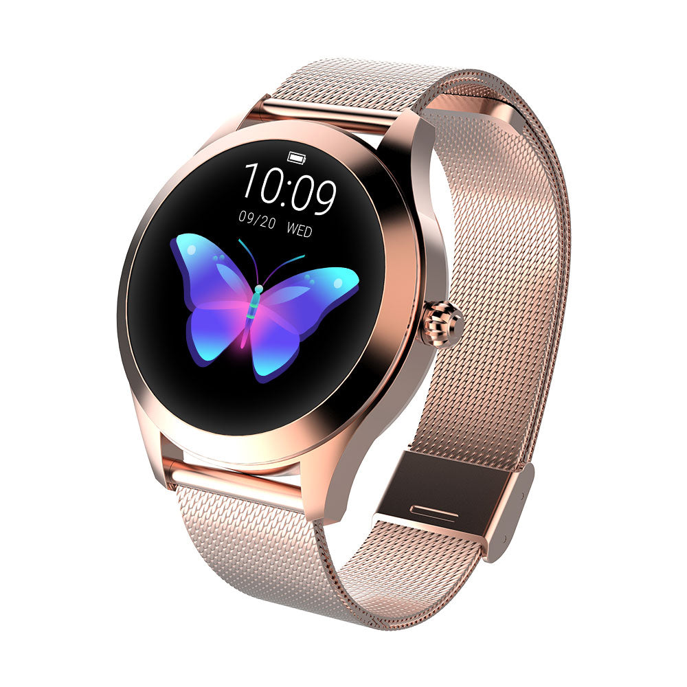 Smart Gold Women’s Smartwatch – Elegant Stainless Steel Design with Activity Tracking & Notifications