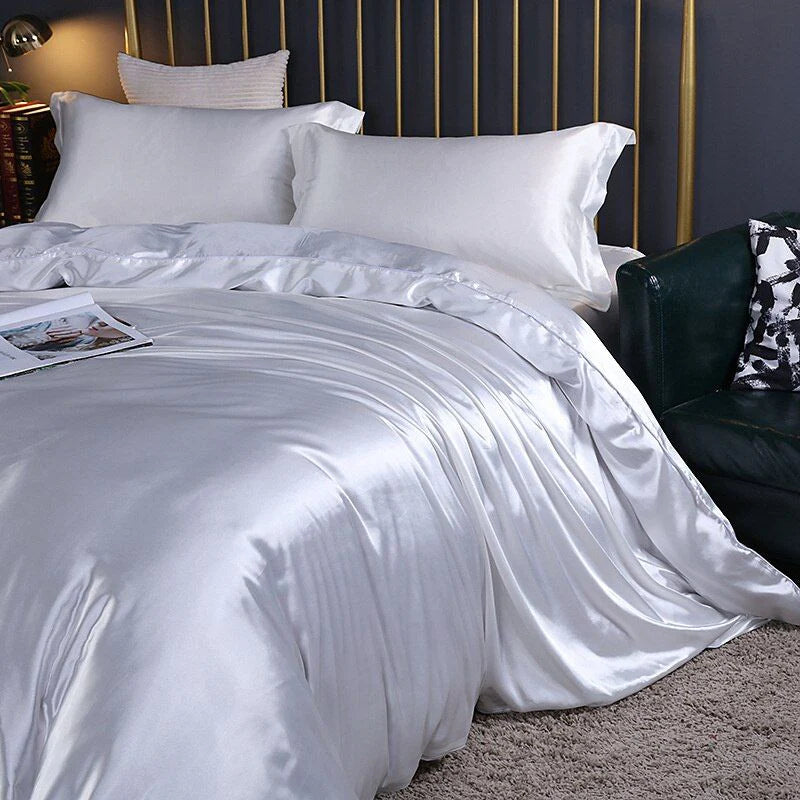 Elegant Satin Silk Bedding Set - Luxurious Comfort for Every Night