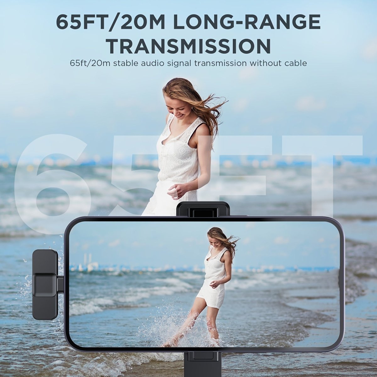 Wireless Lavalier Microphone for Smartphone & Laptop – Clip-On Mic for Vlogging, Streaming & Interviews