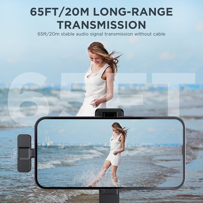 Wireless Lavalier Microphone for Smartphone & Laptop – Clip-On Mic for Vlogging, Streaming & Interviews