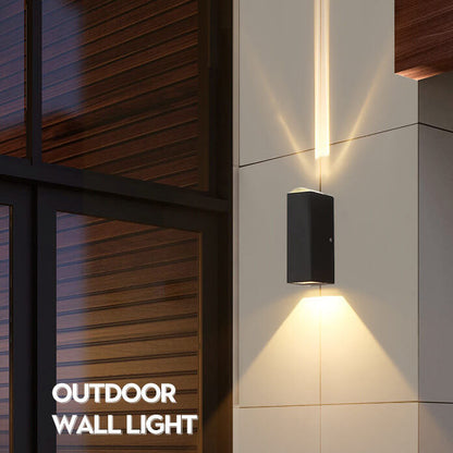 Modern Waterproof LED Outdoor Wall Light – Rectangular Aluminium Fixture