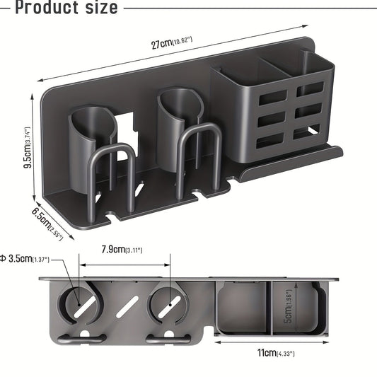 BristleHub Wall-Mounted Electric Toothbrush Holder – Aluminium Bathroom Organiser with Drainage Holes