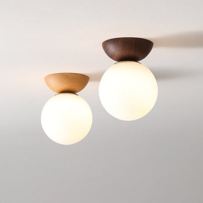 Hikari Japanese LED Ceiling Light – Minimalist Wooden Frame Zen Lamp