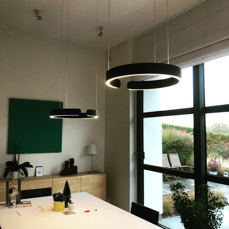 ModernLuxe | Contemporary Circle LED Pendant Light – for Bedroom, Dining Room & Living Room