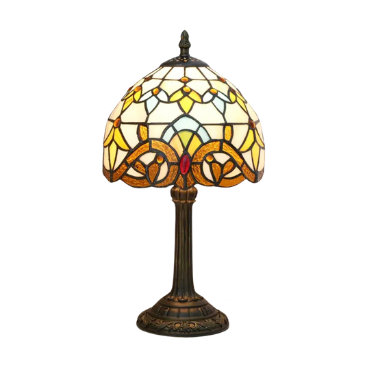 VerreMystique Tiffany Lamp – Timeless Stained Glass Table Lamp for Warm Ambient Lighting