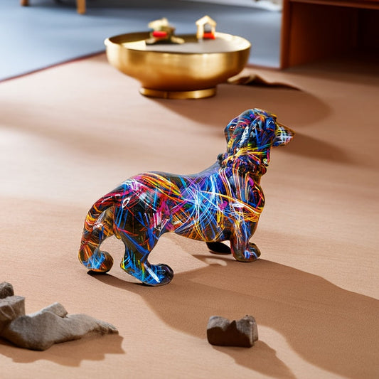Dachshund Delight – Colourful Dachshund Ornament for a Playful Touch at Home