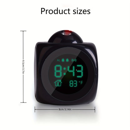 TimeCast Clock – Modern LCD Projection Alarm Clock with Wall & Ceiling Display