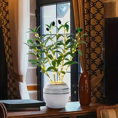 Olive Branch LED Night Lamp – Elegant Decorative Warm Light for Home & Events