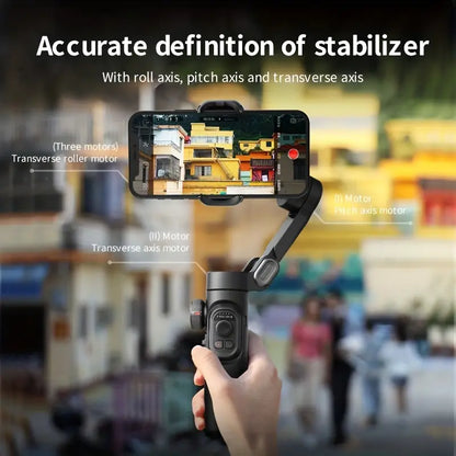SmartPro Smartphone Gimbal Stabiliser – Foldable 3-Axis Handheld Stabiliser for iPhone & Android