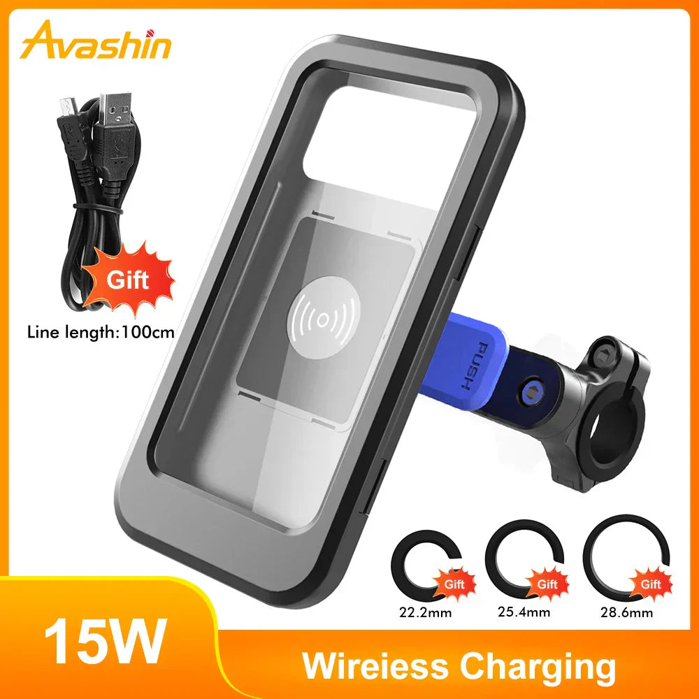 15W Power Bank Waterproof Bike Handlebar Phone Mount