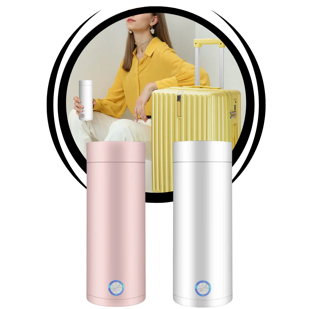 Portable Water Boiler 400ml – Compact Travel Kettle with Intelligent Temperature Control & Double Insulation