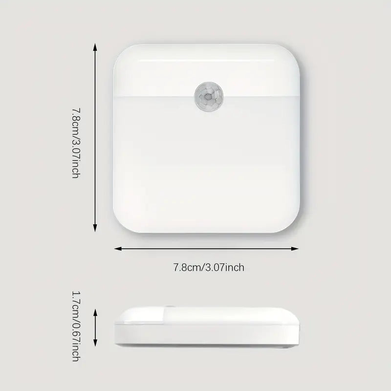 Tech LED Motion Sensor Night Light – USB-C Rechargeable, Wall-Mount, 3 Light Modes