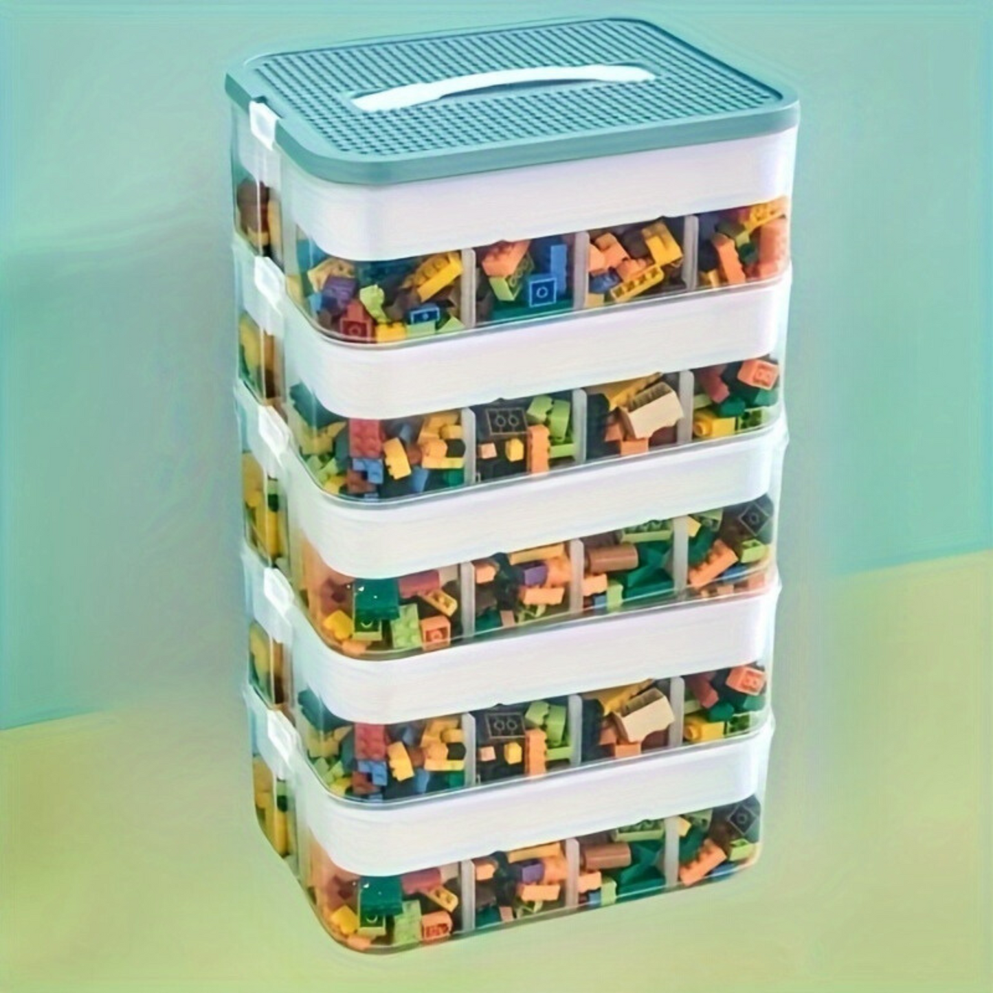 Stackable Storage Organizer Box with Lid – Multi-Layer Storage for Toys, Snacks & Everyday Essentials
